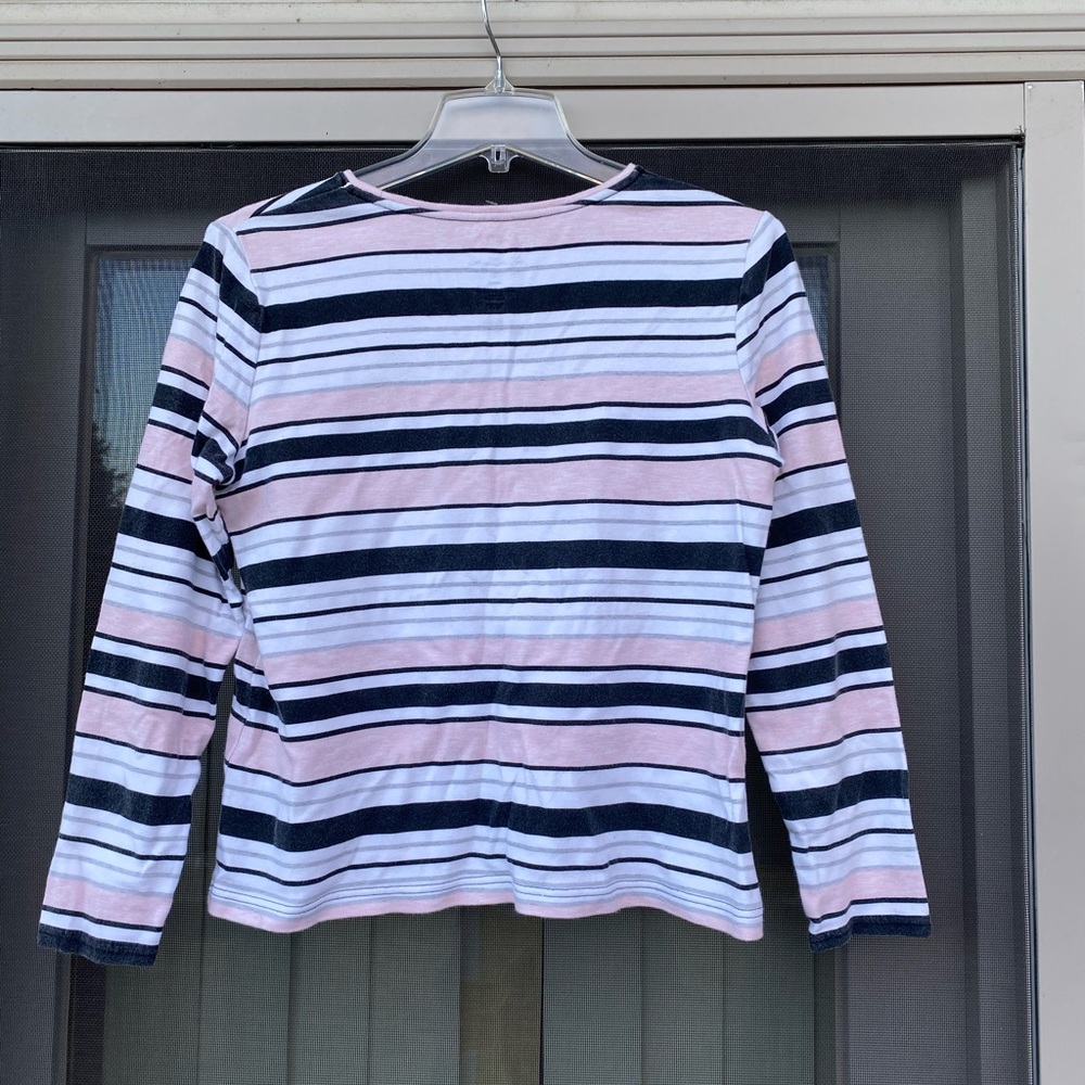 Croft & Barrow Striped Long-Sleeve Classic Tee